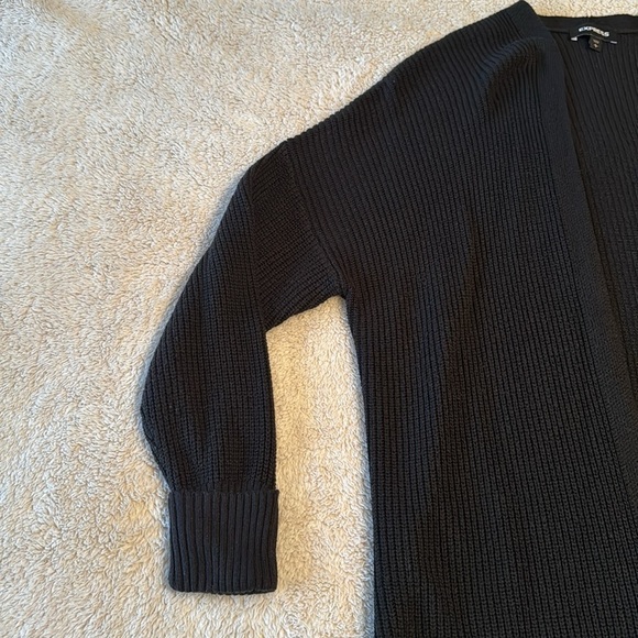🖤 EUC Women’s Express Open Front Sweater – Size Large - Picture 2 of 7